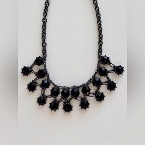 Black Crystal Statement Bib Cleopatra Necklace - Women's Jewelry